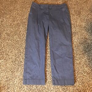 LOFT The Riviera Slim Crop Pants Size 10 Blue‎ Office Career Casual
